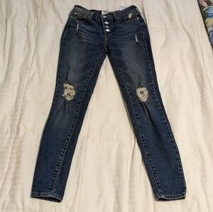 DENIZEN From Levi's High-rise Button Fly Jeggings.